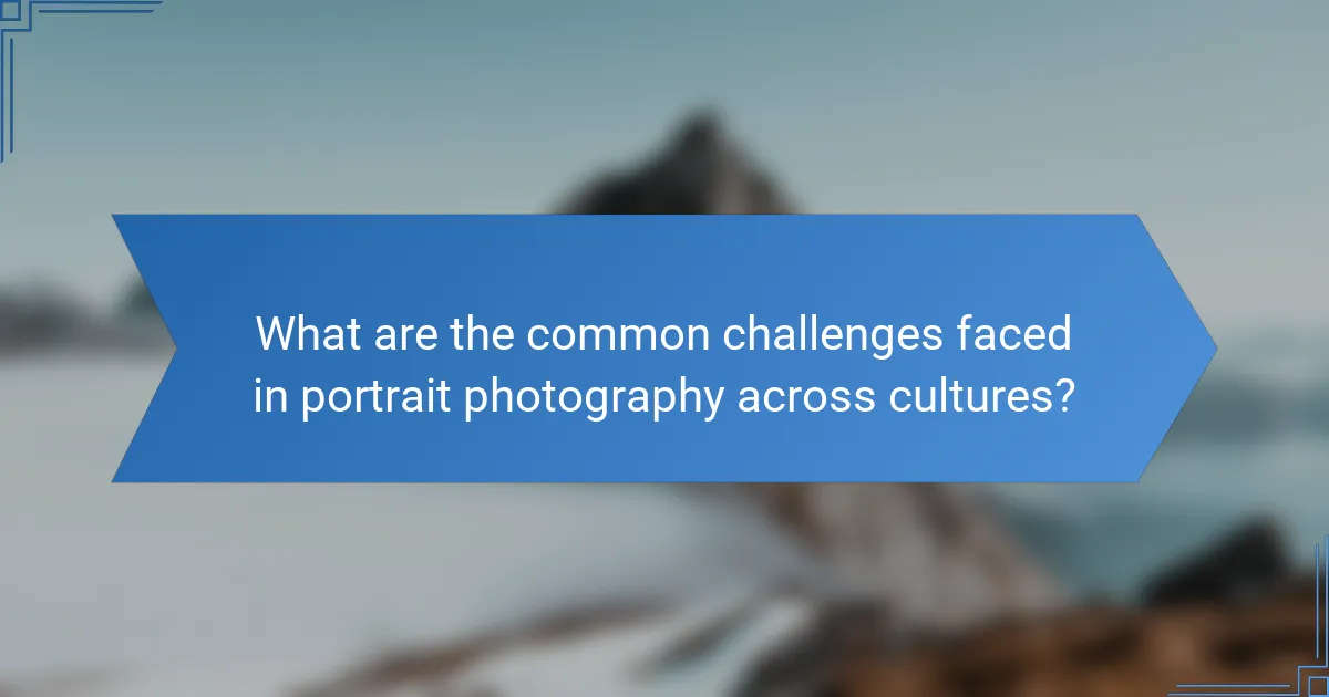 What are the common challenges faced in portrait photography across cultures?